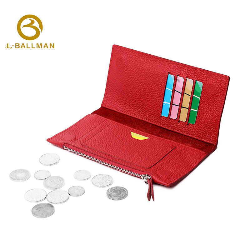 Long Leather Wallet with Zipper Coin Pocket Multi Card Slots Bill Compartment OEM ODM Custom Wholesale Manufacturer 1699