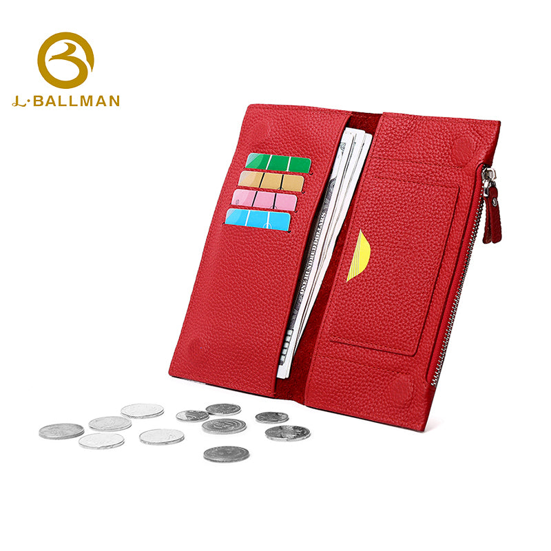Long Leather Wallet with Zipper Coin Pocket Multi Card Slots Bill Compartment OEM ODM Custom Wholesale Manufacturer 1699