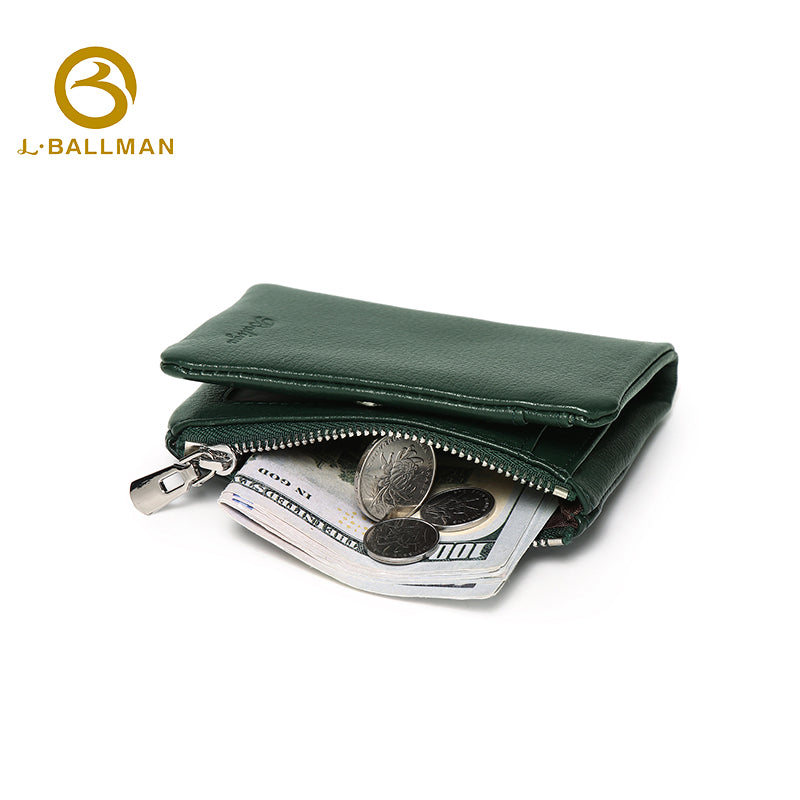 Short Leather Wallet with Zipper Coin Pocket Snap Button Multi Card Slots ID Window OEM ODM Custom Wholesale Manufacturer 1689#