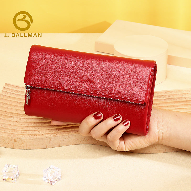 Genuine Leather Long Wallet 23 003X# | Custom Logo ODM OEM Wholesale