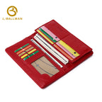 Leather Long Wallet with Zipper Pocket Multi Card Slots ID Window OEM ODM Custom Wholesale Manufacturer 1659#