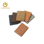 Vintage Crazy Horse Leather Card Holder, Multi Card Slots With Id Window, For Daily Business Use, Custom Wholesale G038
