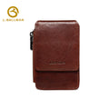Vegetable tanned leather flip card holder with zipper coin pocket, snap button closure and multi card slots, OEM ODM custom wholesale 1667#