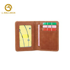 Vintage Crazy Horse Leather Card Holder, Multi Card Slots With Id Window, For Daily Business Use, Custom Wholesale G038