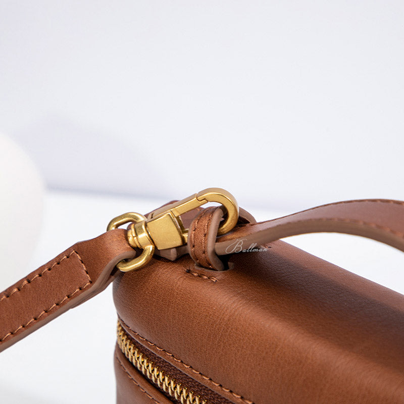 Wholesale Custom Leather Box Mini Crossbody Bag Double Zipper Small Handbag H98040