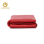 Genuine Leather Women'S Compact Trifold Wallet With Multiple Card Slots For Everyday Carry, Wholesale Custom, 3941#