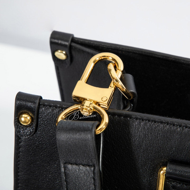 Wholesale Custom Leather Business Tote Bag Large Capacity Top Handle Detachable Adjustable Shoulder Strap H98016