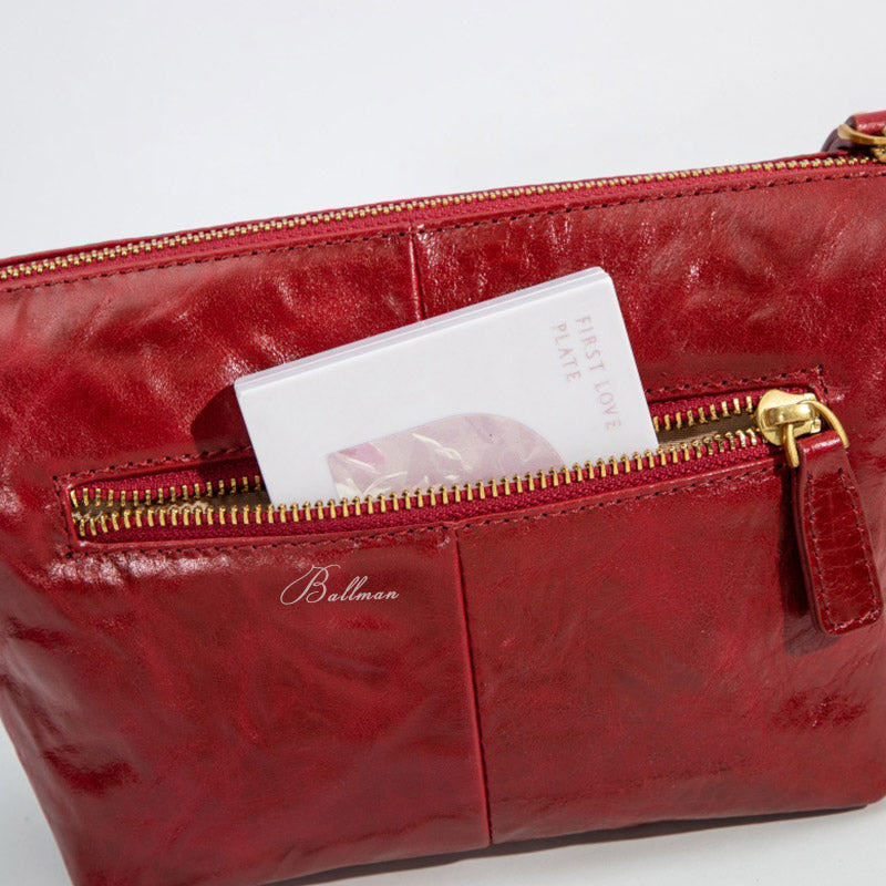 Wholesale Customizable Leather Crinkled Texture Hobo Bag Zipper Closure Adjustable Strap Crossbody Bag H98037