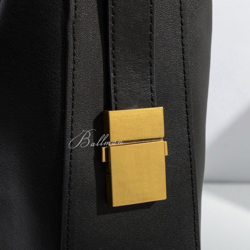 Wholesale Custom Leather Hobo Bag, Gold Hardware, Large Capacity Shoulder Bag, H98078