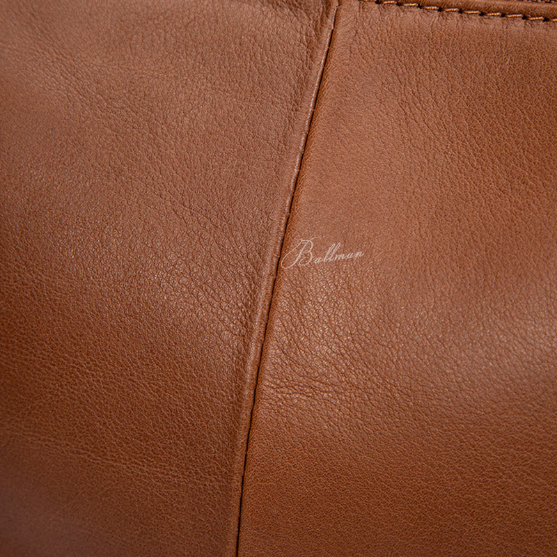 Wholesale Custom Italian Imported Full‑Grain Leather Hobo Bag Soft Relaxed Silhouette Dual Adjustable Strap Timeless Vintage Work Shoulder Bag H98050