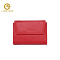  Leather trifold wallet with flap closure, multi card slots, bill compartment and ID window, OEM ODM custom wholesale 3929-1