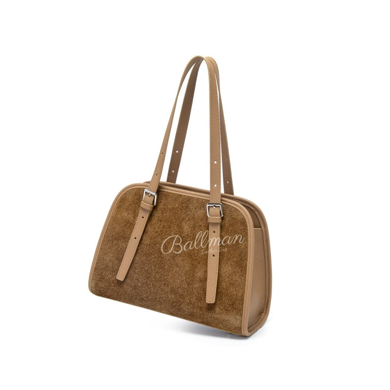 Vintage Dual Material Shoulder Handbag 8108-13# | Factory OEM & Private Brand Customization