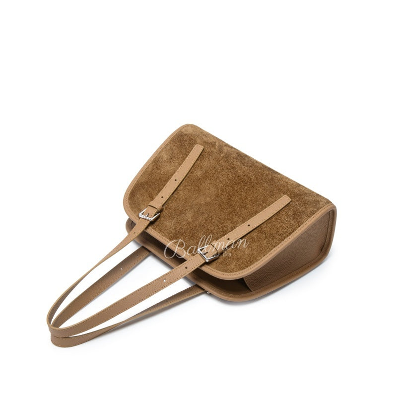 Vintage Dual Material Shoulder Handbag 8108-13# | Factory OEM & Private Brand Customization