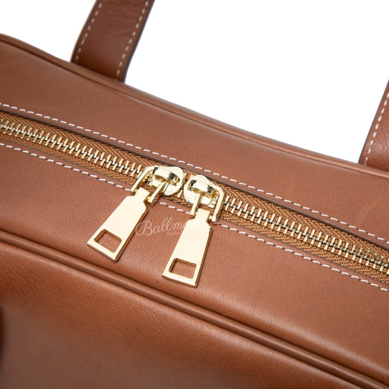 Genuine Leather Boston Handbag, Dual Top Handles Detachable Strap For Work Daily Travel | 8108-27# Custom Logo ODM OEM Wholesale