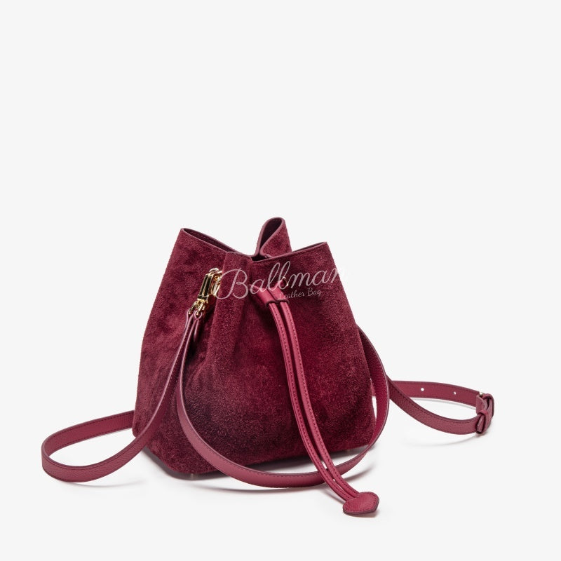 Vintage Suede Bucket Crossbody Bag 8108-11# | Factory OEM & Private Brand Customization