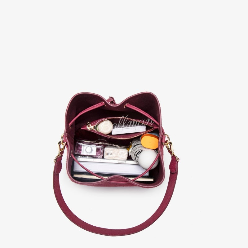 Vintage Suede Bucket Crossbody Bag 8108-11# | Factory OEM & Private Brand Customization