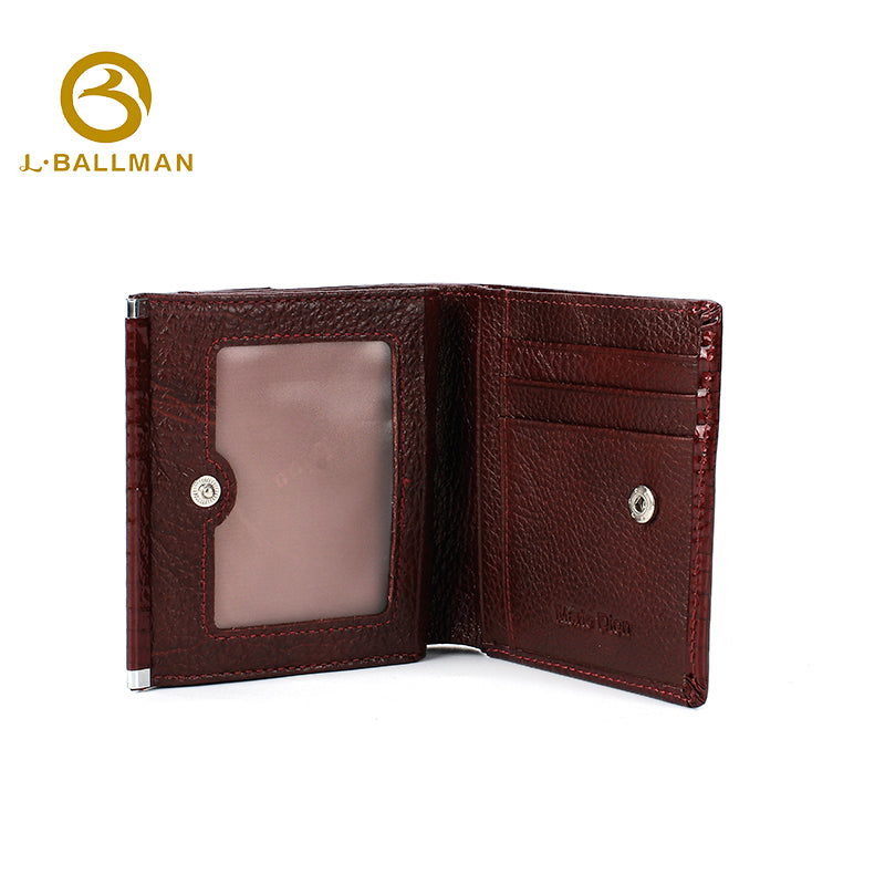 Wholesale Custom leather women short wallet patent leather crocodile pattern multi card slots purse 115#