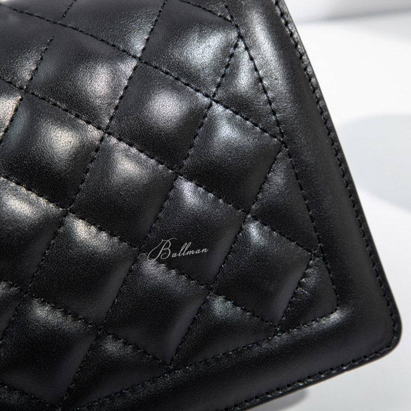 Wholesale Customizable Leather Quilted Handbag Ruched Top Handle Chain Crossbody Bag h98025