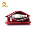 Short Leather Wallet with Zipper Coin Pocket Snap Button Multi Card Slots ID Window OEM ODM Custom Wholesale Manufacturer 1688#