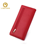 Leather Long Wallet with Zipper Pocket Multi Card Slots ID Window OEM ODM Custom Wholesale Manufacturer 1659#