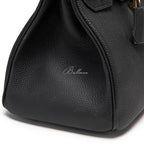 Wholesale Custom Leather Birkin Style Handbag Lock Hardware Top Handle Detachable Shoulder Strap BK001