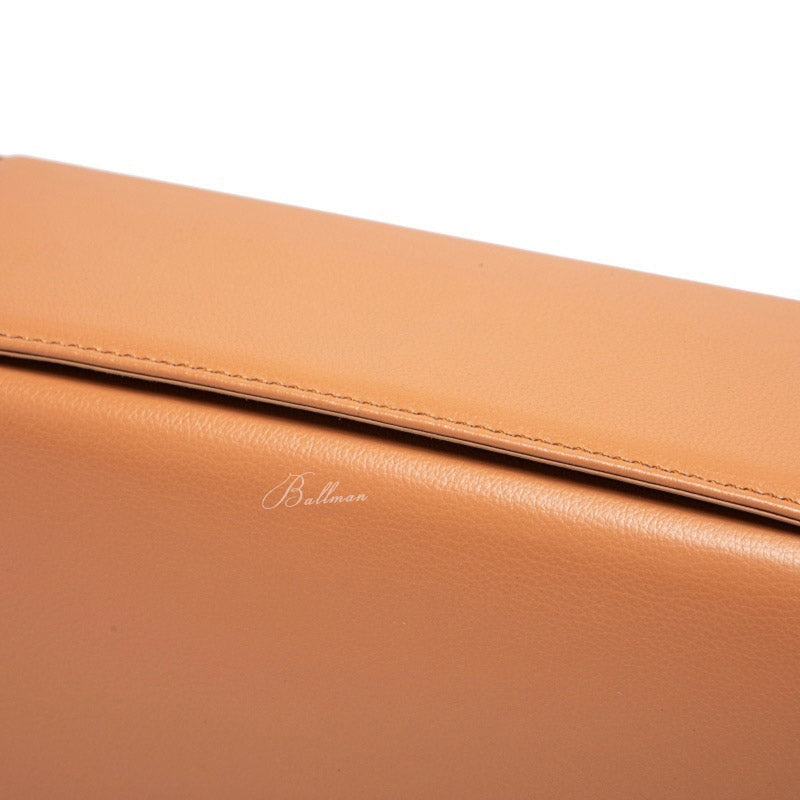 Wholesale Custom Leather Crossbody Bag, Rectangular Shape, Magnetic Flap, Adjustable Wide Strap, H98079