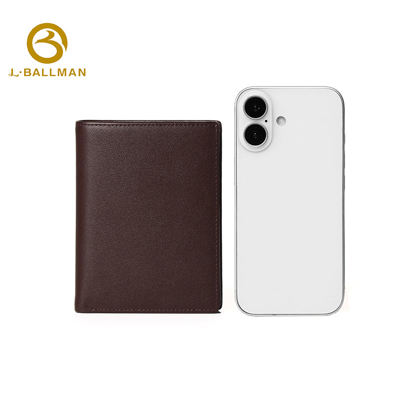 Leather Bifold Wallet with Zipper Coin Pocket Multi Card Slots ID Window Bill Compartment OEM ODM Custom Wholesale Manufacturer 2646#