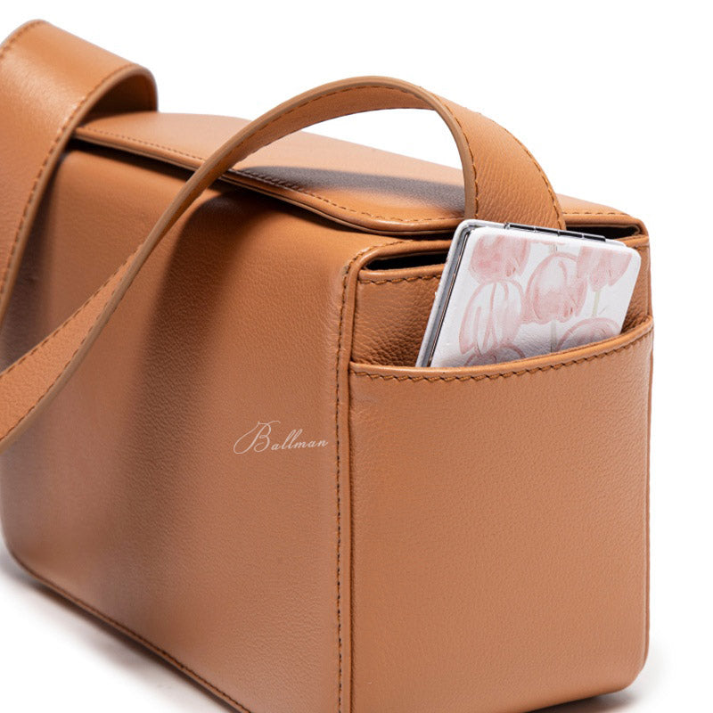 Wholesale Custom Leather Crossbody Bag, Rectangular Shape, Magnetic Flap, Adjustable Wide Strap, H98079