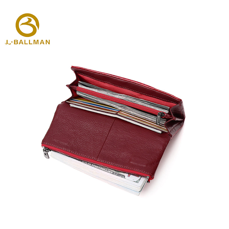 Women Long Patent Leather Wallet Crocodile Embossed Fold Over Front Zip Pocket Multi Card Slots 504 Wholesale Custom