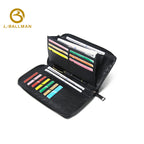 Genuine Leather Men'S Long Zip Around Clutch Bag With Detachable Wrist Strap And Large Capacity For Business Daily Use, Wholesale Custom, 6305#