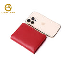 Genuine Leather Women'S Small Bifold Wallet With Zipper Coin Pocket For Daily Carry, Wholesale Custom, 3931#