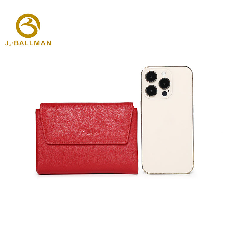 Leather Trifold Wallet with Flap Closure Multi Card Slots Bill Compartment ID Window OEM ODM Custom Wholesale Manufacturer 3929-1