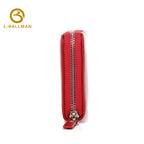 Women Long Genuine Leather Wallet Single Zip Around Large Capacity With Wristlet Strap 1102 Wholesale Custom