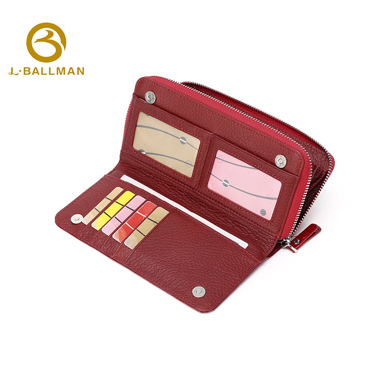 Patent Crocodile Embossed Leather Women'S Long Zipper Wallet With Wrist Strap And Multi Card Slots For Daily Use, Wholesale Custom, 6012#
