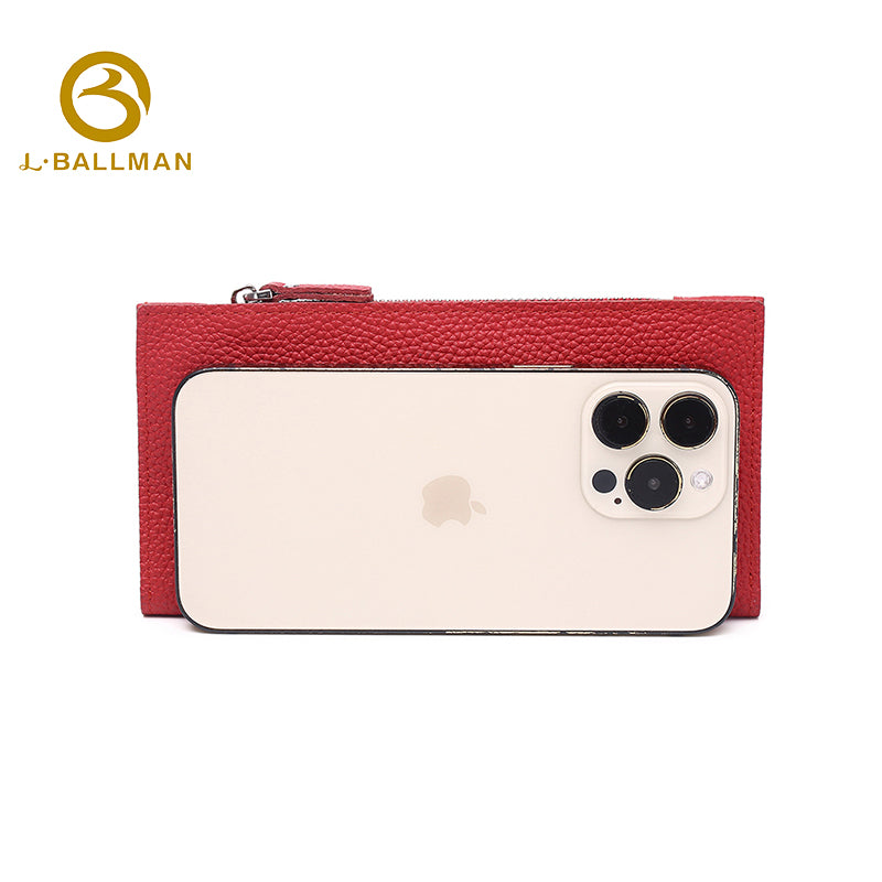 Long Leather Wallet with Zipper Coin Pocket Multi Card Slots Bill Compartment OEM ODM Custom Wholesale Manufacturer 1699