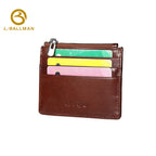 Leather Card Holder with Zipper Coin Pocket OEM ODM Custom Wholesale Manufacturer 1649#