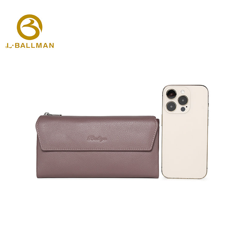 Leather Long Wallet with Zipper Closure Flap Multi Card Slots ID Window Bill Compartment OEM ODM Custom Wholesale Manufacturer 3929-2#