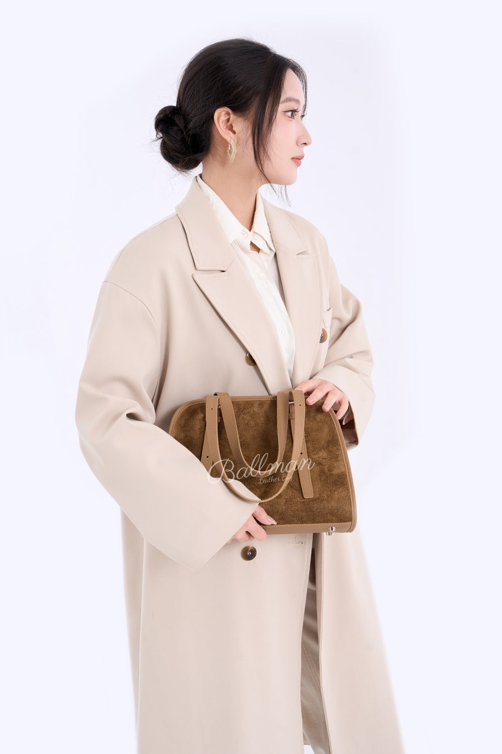 Vintage Dual Material Shoulder Handbag 8108-13# | Factory OEM & Private Brand Customization