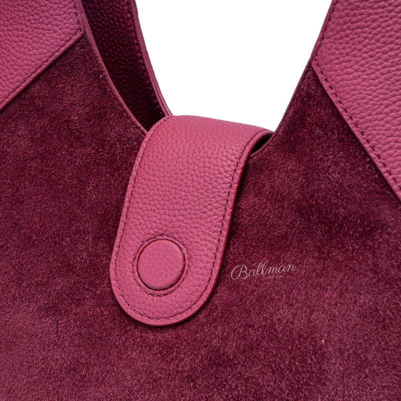 Genuine Leather Hobo Shoulder Bag, Adjustable Strap Magnetic Snap Closure For Office Work Daily Errands 8108?31#| Custom Logo ODM OEM Wholesale