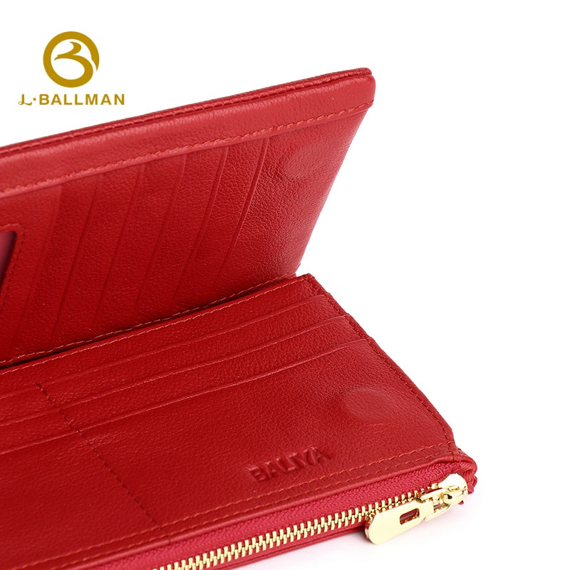 Genuine Leather Women'S Compact Trifold Wallet With Multiple Card Slots For Everyday Carry, Wholesale Custom, 3941#