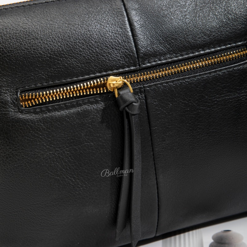 Wholesale Customizable Leather Hobo Crossbody Bag Knotted Shoulder Strap Gold Hardware Soft Relaxed Silhouette Detachable Long Strap H98087