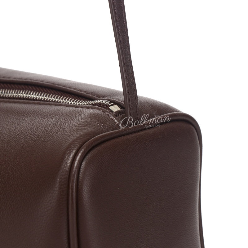 Wholesale Custom Leather Cylinder Crossbody Bag Zipper Closure Slim Adjustable Strap XK003