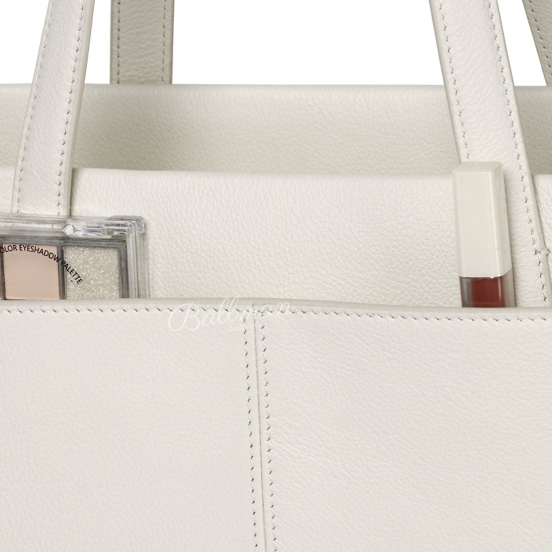 Ballman 8108-49 Wholesale Women Full Grain Leather Multi?Compartment Shoulder Tote Bag Custom OEM Daily Handbag