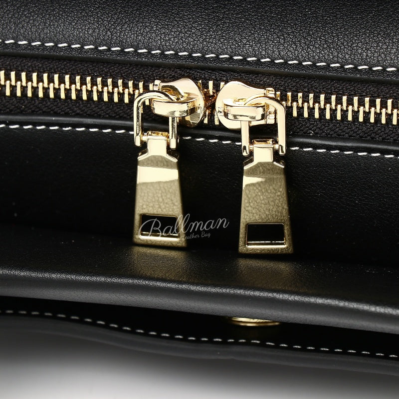 Ballman 8108-49 Wholesale Women Full Grain Leather Multi?Compartment Shoulder Tote Bag Custom OEM Daily Handbag