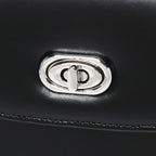 Genuine Leather Curved Saddle Handbag, Top Handle Rotating Turn?Lock Detachable Crossbody Strap For Daily Use 8108?36# | Custom Logo ODM OEM Wholesale