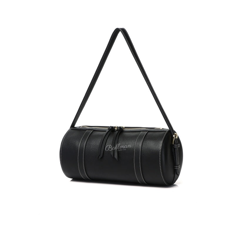 Custom 8108-50 Leather Cylinder Crossbody Bag Wholesale OEM ODM Ladies Barrel Shoulder Bag