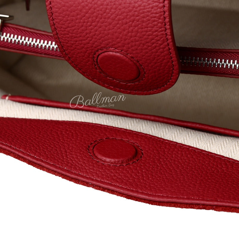Suede Leather Quilted Tote Bag, Dual Material Panelled Interwoven Chain Straps For Daily Use 8108-35# | Custom Logo ODM OEM Wholesale