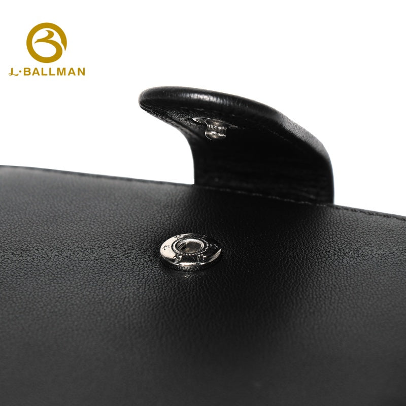 Genuine Leather Men'S Bifold Wallet With Snap Button Closure, Photo Window And Zipper Coin Pocket For Business Daily Use, Wholesale Custom, 26410#
