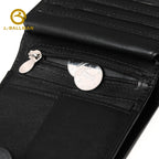 Genuine Leather Men'S Bifold Wallet With Snap Button Closure, Photo Window And Zipper Coin Pocket For Business Daily Use, Wholesale Custom, 26410#