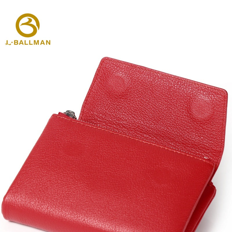 Leather Trifold Wallet with Flap Closure Multi Card Slots Bill Compartment ID Window OEM ODM Custom Wholesale Manufacturer 3929-1